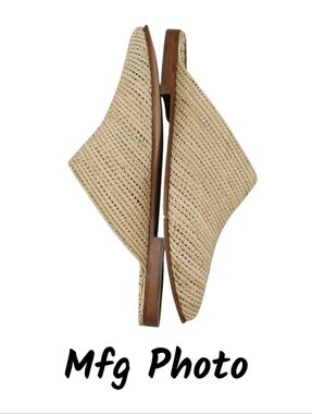 NWT Artemis Raffia Babouches Mules Natural, Womens 9